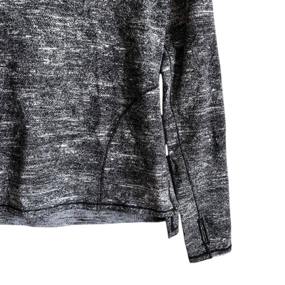 Lululemon Forever Endeavour Long Sleeve Size 4 Rush Jacquard Black White - Picture 7 of 13